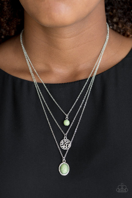 Paparazzi ~ Southern Roots ~ Green Necklace Set