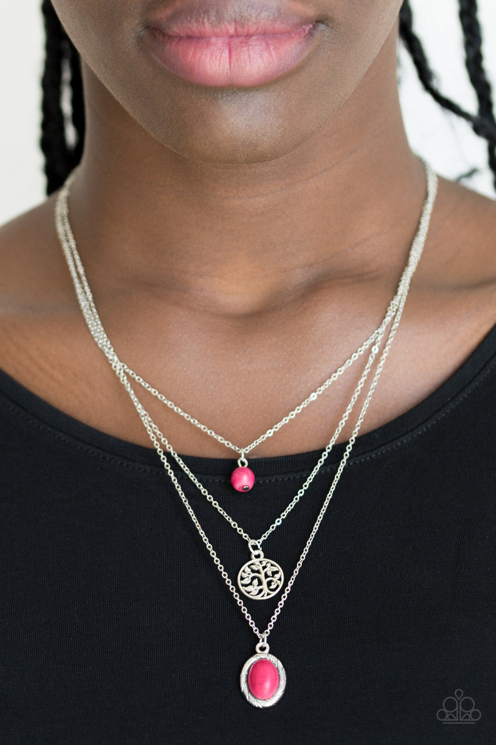 Paparazzi ~ Southern Roots ~ Pink Necklace Set