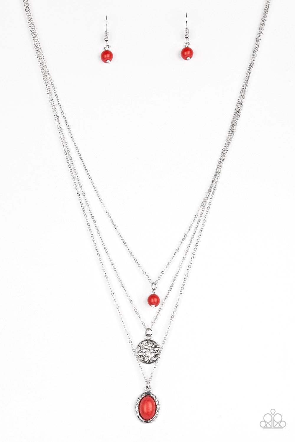 Paparazzi ~ Southern Roots ~ Red Necklace Set