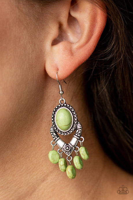 Paparazzi ~ Southern Sandstone ~ Green Earrings