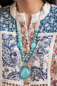 Paparazzi ~ Southwest Paradise ~ Blue  Turquoise Necklace Set (Fashion Fix Exclusive)