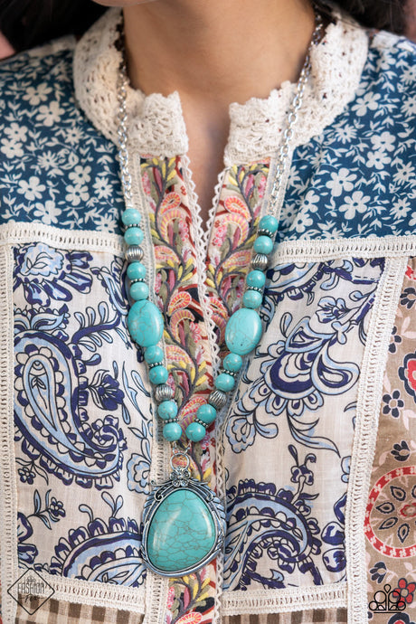 Paparazzi ~ Southwest Paradise ~ Blue  Turquoise Necklace Set (Fashion Fix Exclusive)