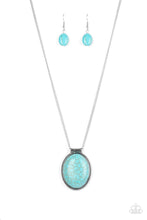 Load image into Gallery viewer, Paparazzi ~ Southwest Showdown ~ Blue Turquoise Pendant Necklace Set