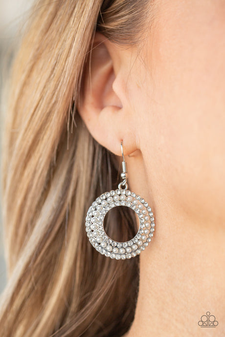 Paparazzi ~ Sparkle Splurge ~ White Pearl Earrings