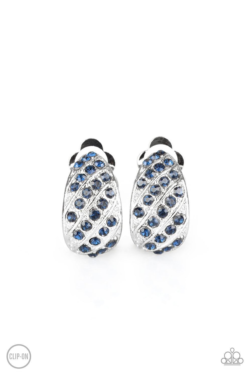 Paparazzi - Sparkling Shells - Blue Clip On Earrings - Klassy Jewelz Boutique