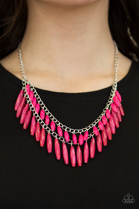 Paparazzi ~ Speak Of The DIVA ~ Pink Necklace Set
