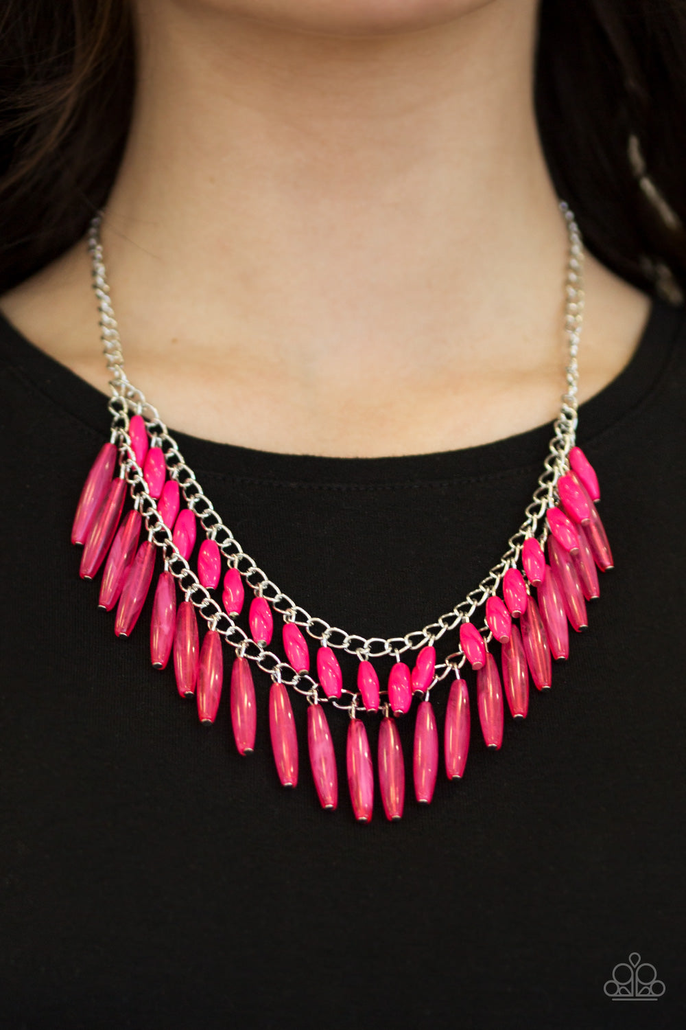 Paparazzi ~ Speak Of The DIVA ~ Pink Necklace Set
