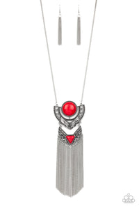 Paparazzi ~ Spirit Trek ~ Red Necklace Set