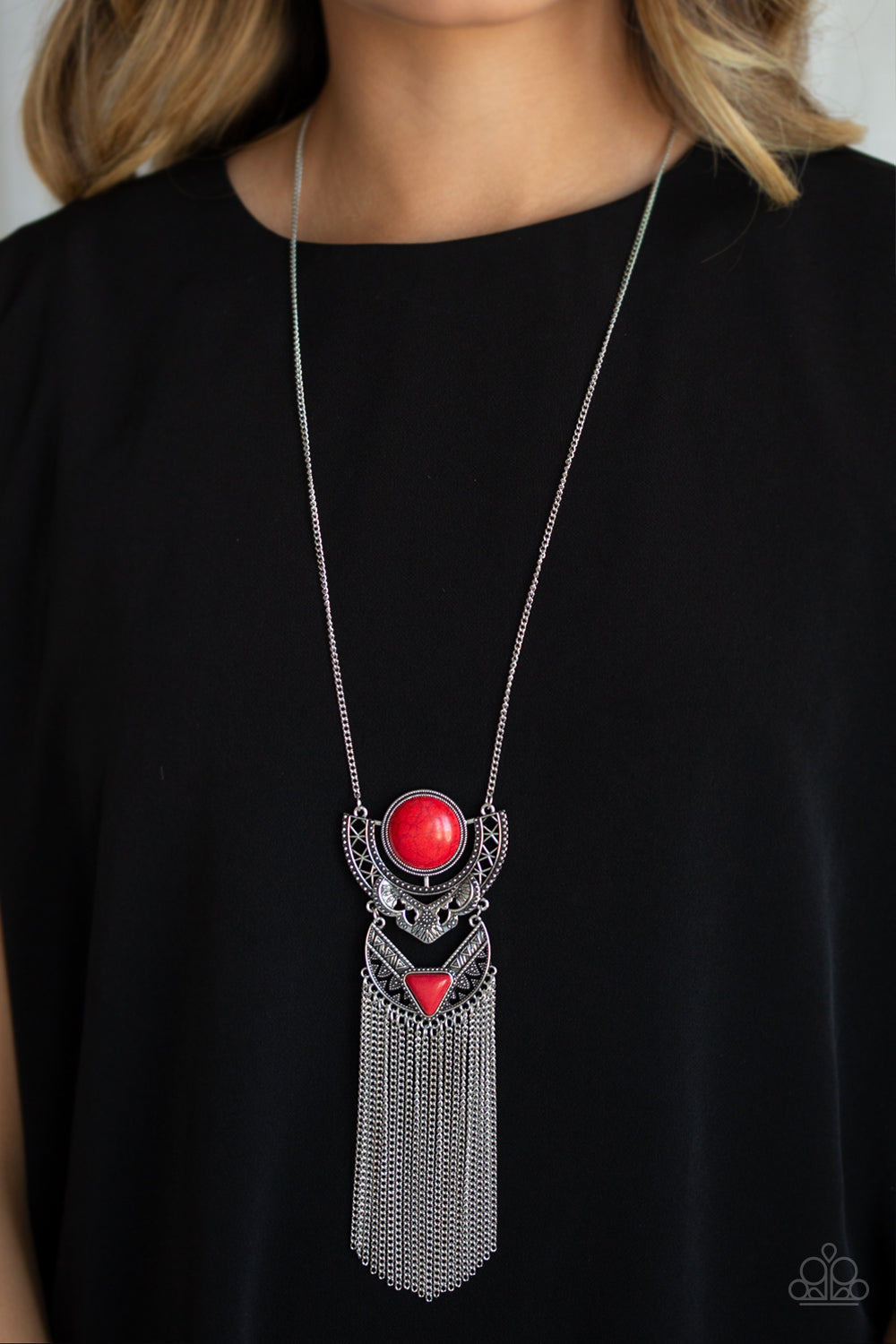 Paparazzi ~ Spirit Trek ~ Red Necklace Set