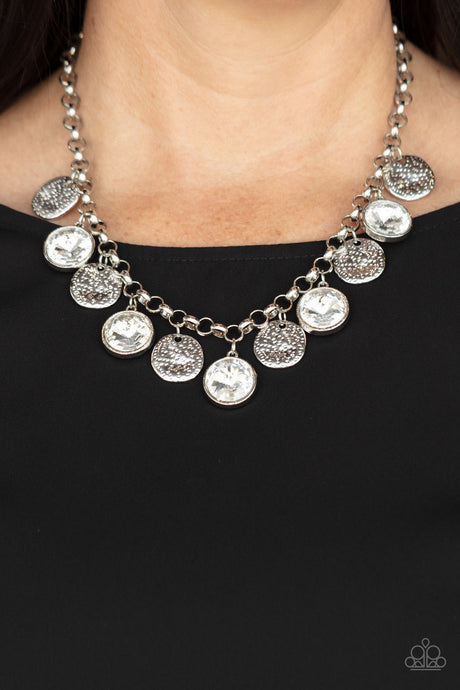 Paparazzi ~ Spot On Sparkle ~ White Necklace Set