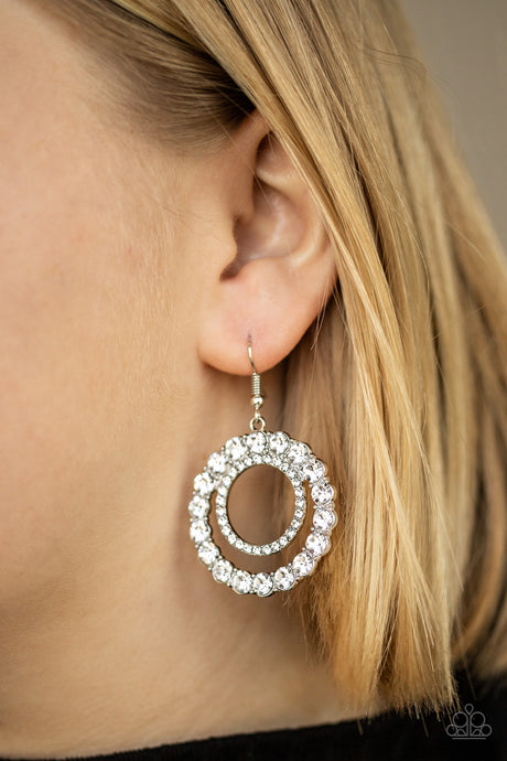 Paparazzi ~ Spotlight Shout Out ~ White Earrings