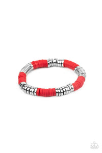 Paparazzi ~ Stacked In Your Favor ~ Red Bracelet