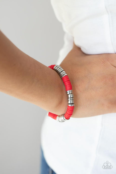 Paparazzi ~ Stacked In Your Favor ~ Red Bracelet