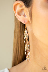 Paparazzi ~ Starlit Tassels ~ Gold Earrings