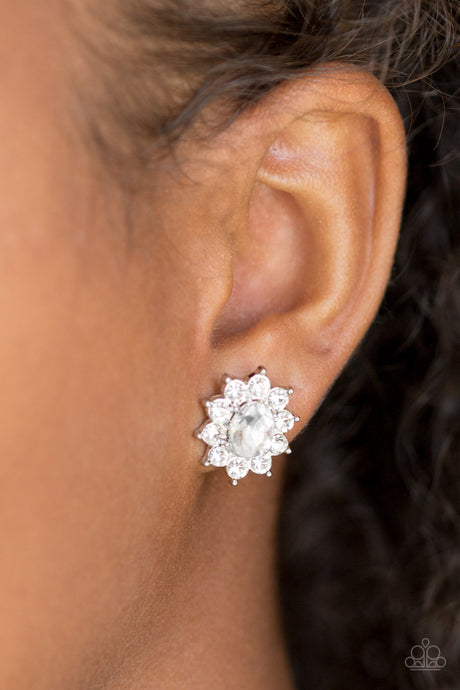 Paparazzi ~ Starry Nights ~ White Post Earrings