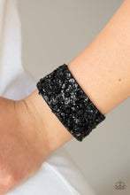 Load image into Gallery viewer, Paparazzi ~ Starry Sequins ~ Black Urban Bracelet