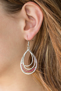 Paparazzi ~ Start Each Day With Sparkle ~ Red Earrings