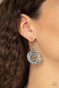Paparazzi ~ Statement Swirl ~ Black Gunmetal Necklace Set
