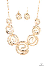 Load image into Gallery viewer, Paparazzi ~ Statement Swirl ~ Gold Necklace Set