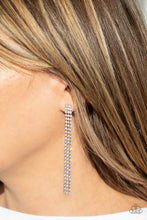 Load image into Gallery viewer, Paparazzi ~ Stellar Starlight ~ White Rhinestone Post Earrings