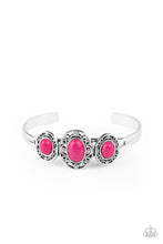 Load image into Gallery viewer, Paparazzi ~ Stone Sage ~ Pink Cuff Bracelet
