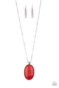 Paparazzi ~ Stone Stampede ~ Red Necklace Set