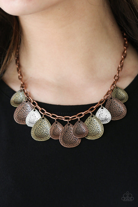Paparazzi ~ Storm Goddess ~ Copper Necklace Set
