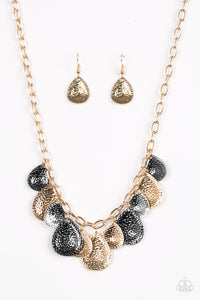Paparazzi ~ Storm Goddess ~ Gold Necklace Set