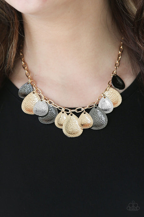 Paparazzi ~ Storm Goddess ~ Gold Necklace Set
