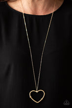 Load image into Gallery viewer, Paparazzi ~ Straight From The Heart ~ Gold Heart Pendant Necklace Set