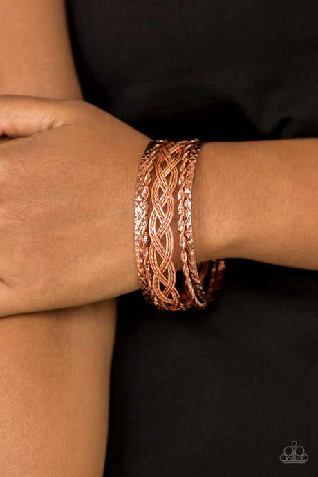 Paparazzi ~ Straight Street ~ Copper Bangle Bracelets