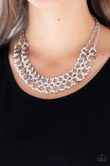 Paparazzi ~ Street Meet and Greet ~ Silver Necklace Set