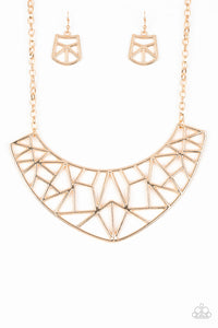 Paparazzi ~ Strike While HAUTE ~ Gold Necklace Set