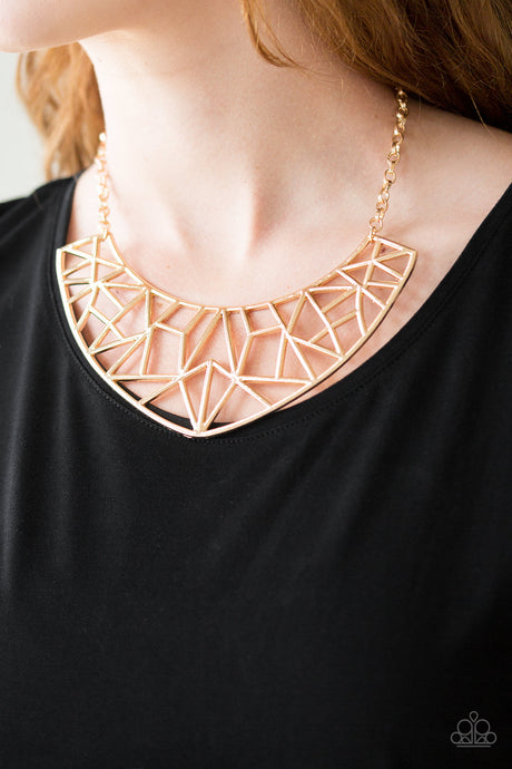 Paparazzi ~ Strike While HAUTE ~ Gold Necklace Set
