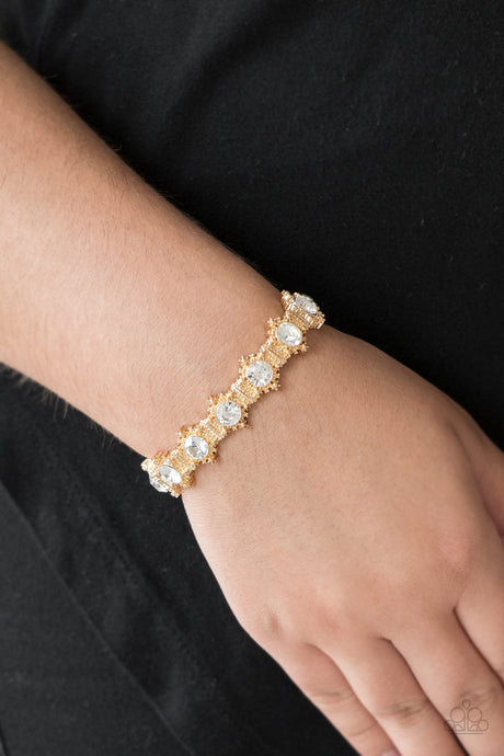 Paparazzi ~ Strut Your Stuff ~ Gold Bracelet