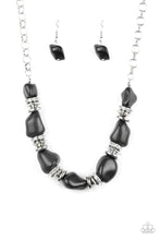 Load image into Gallery viewer, Paparazzi ~ Stunningly Stone Age ~ Black Necklace Set