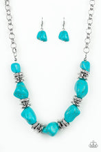 Load image into Gallery viewer, Paparazzi ~ Stunningly Stone Age ~ Blue Turquoise Stone Necklace Set