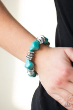 Load image into Gallery viewer, Paparazzi ~ Stunningly Stone Age ~ Blue Turquoise Stone Necklace and Bracelet Set