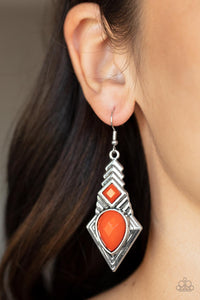 Paparazzi ~ Stylishly Sonoran ~ Orange Earrings