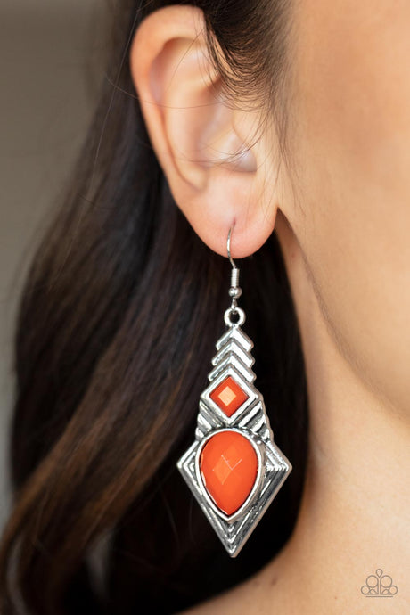 Paparazzi ~ Stylishly Sonoran ~ Orange Earrings