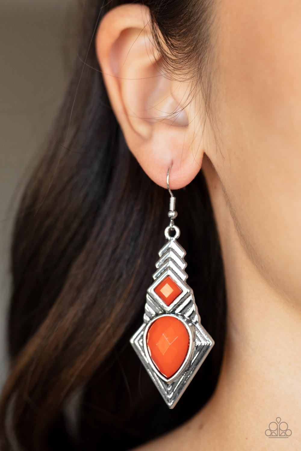 Paparazzi ~ Stylishly Sonoran ~ Orange Earrings