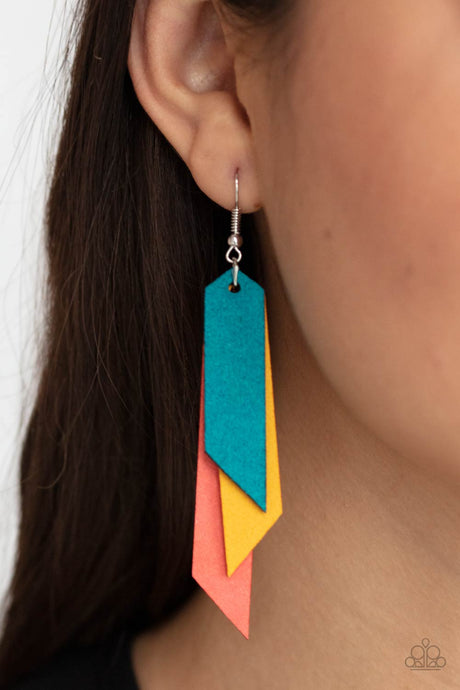 Paparazzi ~ Suede Shade ~ Multi Earrings