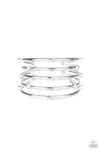 Load image into Gallery viewer, Paparazzi ~ Sugarlicious Sparkle ~ White Cuff Bracelet (Life of the Party Exclusive)