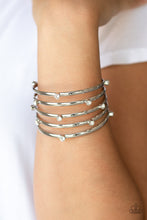 Load image into Gallery viewer, Paparazzi ~ Sugarlicious Sparkle ~ White Cuff Bracelet (Life of the Party Exclusive)