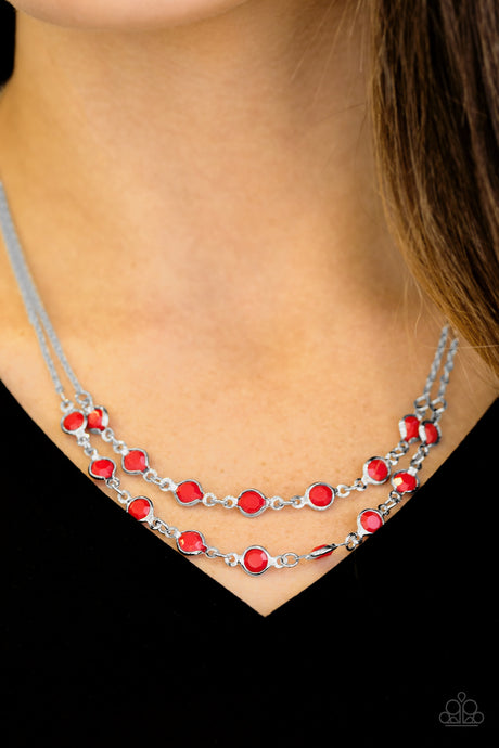 Paparazzi ~ Summer Girl ~ Red Necklace  Set