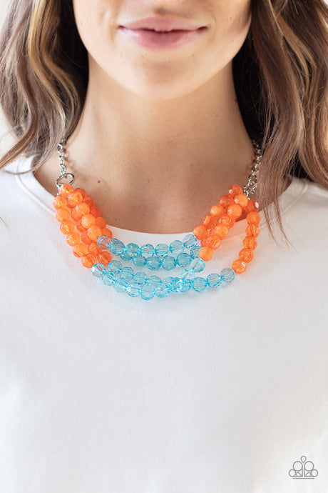 Paparazzi ~ Summer Ice ~ Orange Necklace Set