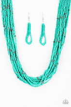 Load image into Gallery viewer, Paparazzi ~ Summer Samba ~ Blue Turquoise Seed Bead Necklace Set