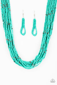 Paparazzi ~ Summer Samba ~ Blue Turquoise Seed Bead Necklace Set