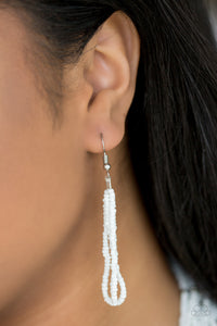 Paparazzi ~ Summer Samba ~ White  Seed Bead Necklace Set