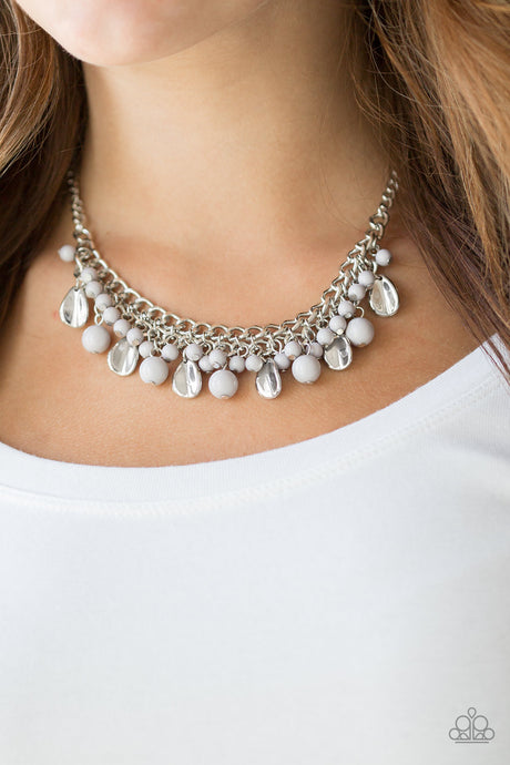 Paparazzi ~ Summer Showdown ~ Silver Necklace Set